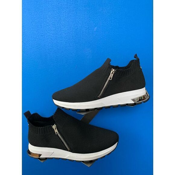 Steve Madden | Women's Omah Black Knit Zip Slip On Sneakers | sz 10 - Picture 1 of 6